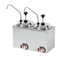 Dual Voltage Commerciële Chocolade- en Kaasverwarmingsapparaat met Dubbele Potten - Perfect voor warme fudge, nacho kaas en meer!
