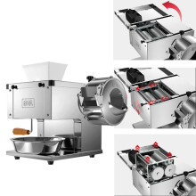 Hochleistungs - Elektromaschine für Fleisch und Gemüse mit 160 kg/h - Professioneller automatischer Edelstahl - Slicer
