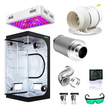 Vollspektrum - LED - Anbauset: 300 W, 1000 W, 2000 W Lampen mit 4, 5, 6 Zoll Belüftung & Aktivkohlefilter, 50 - 300 cm Indoor - Anbauzelt