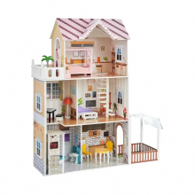 Mini houten poppenhuis doe-het-zelf kit met meubels - Perfect droomhuis speelgoed voor kinderfeestje cadeau