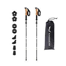 RTS 5-Section Folding Carbon Trekking Pole - Lightweight Collapsible Walking Stick for Travel, Hiking, Climbing, Backpacking, and Mountainee