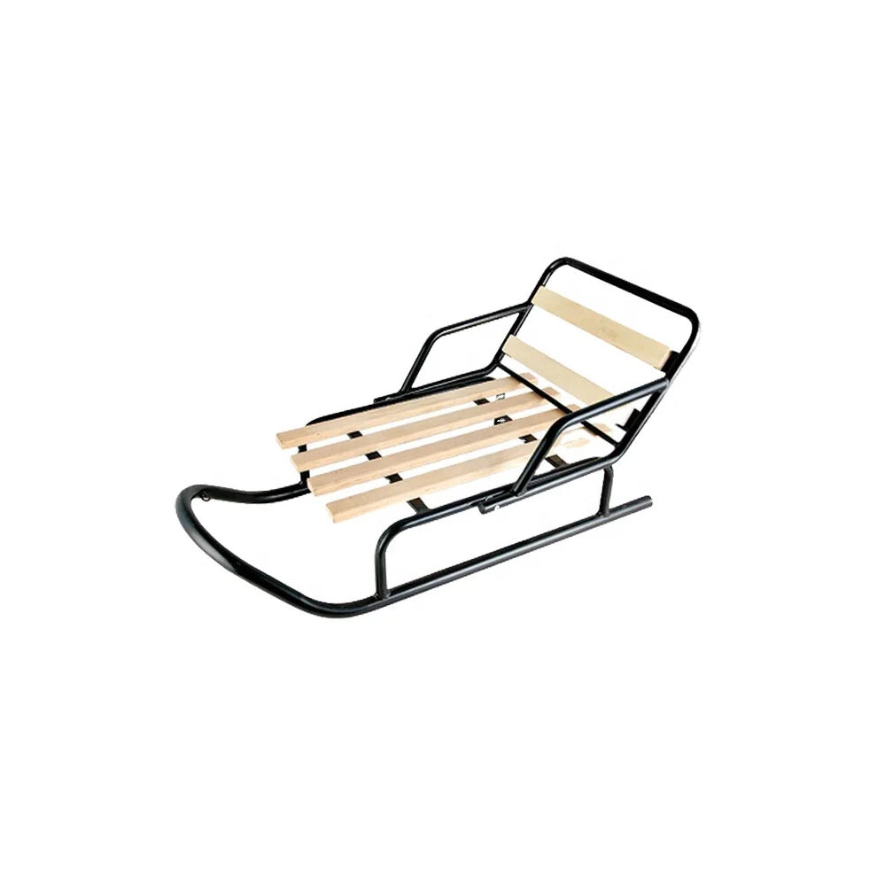Deluxe Winter Snow Metal Sled with Cozy Baby Backrest