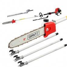 Veelzijdige 2-in-1 benzine stokzaag en heggenschaar met 3 bonus uitbreidingen van 80 cm