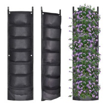 50 Stück Vertikale Hängetopf mit mehreren Taschen - Wasserdichte wandmontierte Gemüse - und Blumenkübel