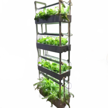 4 - Schicht - Hydroponik - Anbausystem - Kit mit LED - Licht - 56 Löcher für Erdbeeren & Gemüse