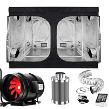 Vielseitiges 10 - 15 cm schwarzes Ventilator - und Aktivkohlefilter - Grow - Zelt - Kit für den Indoor - LED - Hydroponik - Pflanzenanbau