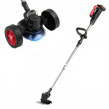 High-Power 88VF Cordless Grass Trimmer with Dual Batteries - Adjustable Length for Precision Lawn Care