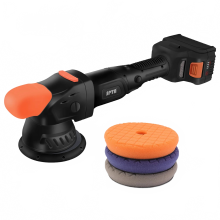 SPTA CP601 5-Inch Cordless Dual Action Polisher with 12mm, 15mm, 21mm Orbit, Brushless Motor & Fast Charger - Portable Car Polisher