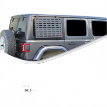 BAWA Aluminum Alloy Foldable Window Glass Armor Shelf Storage Rack for Jeep Wrangler JL (2018-2024)