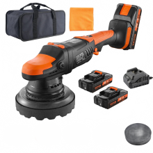 20V Cordless Brushless Dual Action Buffer Polisher Kit with 4.0Ah Battery - Random Orbital Polisher for Car Waxing