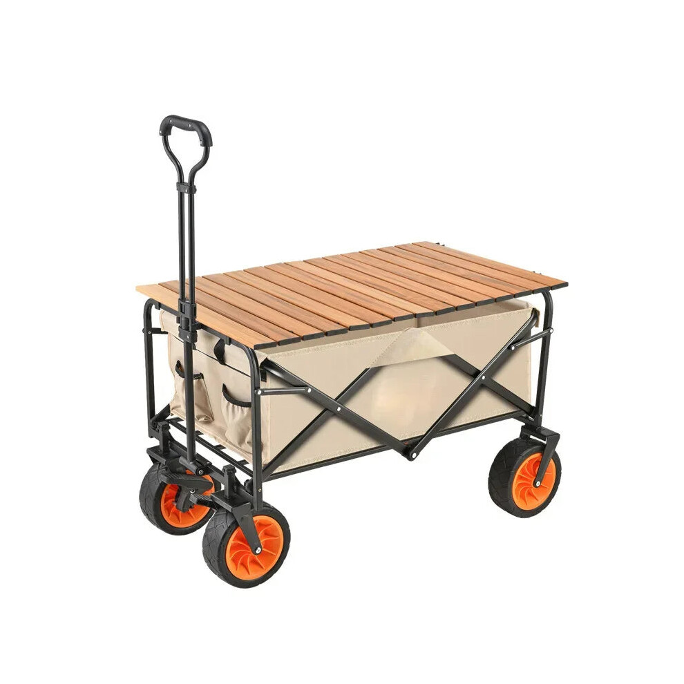 Versatile Outdoor Foldable Handcart: Large Capacity Beach & Camping Wagon with Adjustable Handle-image-OPC-PHQ25F7-NEW