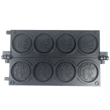 Xeoleo Koreaanse Gouden Munt Wafelmaker - Set van 4 Stuks