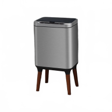 Intelligenter Sensor Edelstahl & Holz Mülleimer - Große Kapazität Wasserdichter Küchenabfalleimer (18 L, 20 L, 26 L, 30 L)