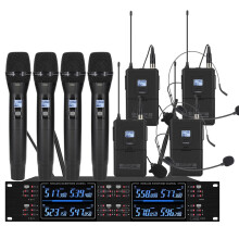 8 - Kanal Professionelles Drahtloses Mikrofon - System für Bühne und Karaoke - Hochfrequenz - Handmikrofone & Lavalier - Mikrofone