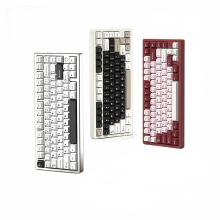 Regenachtige 75 RGB draadloze mechanische toetsenbord - aluminium legering, drievoudige modus, hot-swappable, aanpasbare gasket, perfect PC-