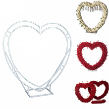 Elegant Heart-Shaped Wrought Iron Arch Stand - Perfect Wedding & Party Flower Frame Prop (6.5 x 8.2 ft)