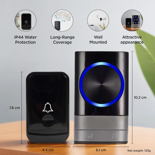 Wireless Door Bells 1000ft Waterproof Long Range Plug in Home Cordless 2