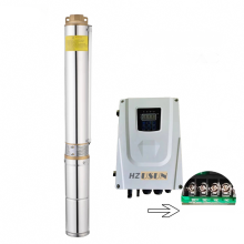 Hybrid - Solarbetriebene 1, 5 - PS - Tauchpumpe für Bohrlöcher – 80 m Tiefe, 110 V/220 V DC/AC - Wasserpumpen - Kit
