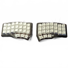 Ergonomisch gesplitst mechanisch toetsenbord kit - 48-toets hot-swappable gasket draadloos ZMK, aanpasbaar voor gaming