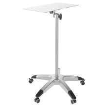 Aluminum Alloy Adjustable Laptop Stand with Wheels - Multifunctional & Rotating Design