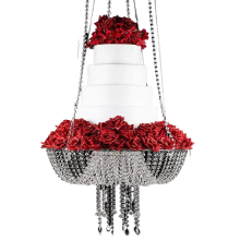 Elegant Faux Crystal Chandelier Cake Stand Swing - Perfect for Weddings & Events