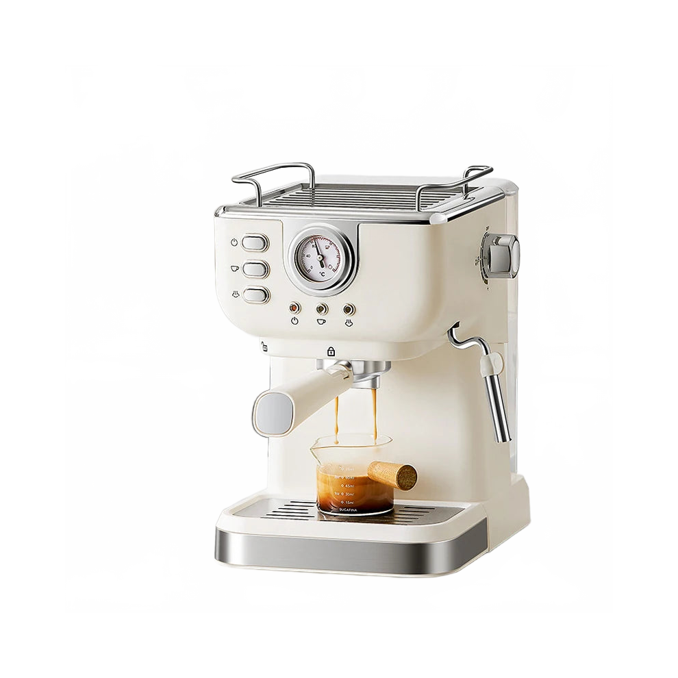 Roadfisher Automatic Espresso & Cappuccino Maker with Built-In Grinder and Milk Frother