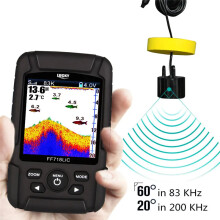 Lucky FF718LICD-T Portable Fish Finder with Dual Sonar Frequency & 2.8-Inch Color LCD Display