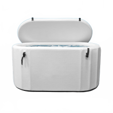 Portable XL Inflatable Ice Bath Tub with Cover for Athletes - Ultimate Cold Plunge Tub, Water Chiller Compatible (132-150cm)