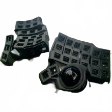 Charybdis Mini 3x6 Gebogen Gesplitste Draadloze Mechanische Toetsenbord Kit met Trackball