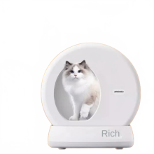 Smart Automatic Cat Litter Box Enclosure - No Odor, Closed Design, Large Capacity for Hassle-Free Pet Care