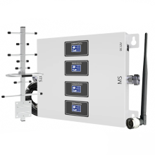 GoBoost 70dB Four-Band Cellular Signal Amplifier Kit for 2G/3G/4G Networks - 800/850/900/1800/2100/2600MHz