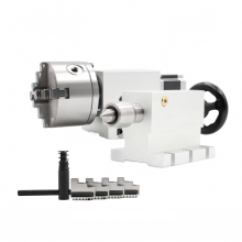 Precisie 100mm CNC 4e As Kit met 3/4 Klemklem en NEMA23 Naadloze Harmonic Gearbox, Verstelbare Spindel