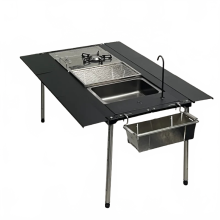 Portable Aluminum Alloy Folding Camping Table with IGT Frame - 2 to 4 Unit Capacity