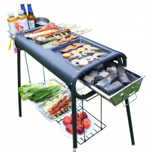 Draagbare roestvrijstalen rookkabouter buiten barbecue rooster zonder rook