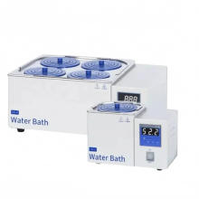 Ikeme Labor - Wasserbad mit Edelstahl - Innenauskleidung – Thermostat - Heizer mit konstanter Temperatur für 1 bis 4 Löcher, Modell HH - 4