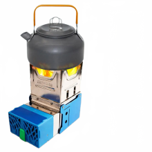 Kompakter winddichter Holzofen zum Camping mit USB - Ladung & Batteriebetrieb - Tragbare faltbare BBQ - Lösung