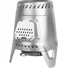 Kompakter Edelstahl - Kohle - und Holz - Campingkocher - Tragbarer Outdoor - Wandergrill