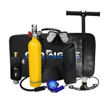 Portabler 1 - L - Scuba - Tauchgaszylinder mit Schwimmmaske zum Tauchen und Schnorcheln.