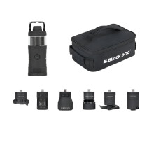 Naturehike Blackdog 6-in-1 multifunctionele kampeerlamp en luchtpomp met oplaadbare tentlamp en buitenatmosfeer-module, inclusief draagtas