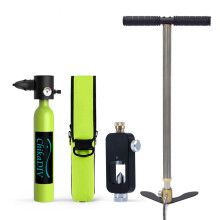 Chikadiv 0, 5 L Mini Taucherflasche mit Pumpe - Smaco Tauchgeräte für Schnorcheln & Unterwassererkundung
