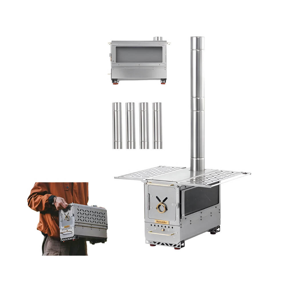 Naturehike Stainless Steel Portable Camping Stove with Double Wings - Perfect for Outdoor BBQ, Picnics, and Tent Cooking-image-OPC-PHQ282C-NEW