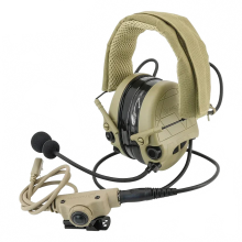 TAC Sky TAC301 geräuschunterdrückendes taktisches Headset mit U94 V2 PTT für Outdoor - Sportarten, Jagd und Schießen