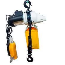 Compacte 220V 1-Ton draagbare elektrische kettingtakel met dubbele rem en legeringstalen ketting voor thuisgebruik