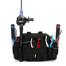 Waterproof Multifunction Fishing Tackle Gear Bag with Crossbody & Waist Strap for Outdoor & Hiking