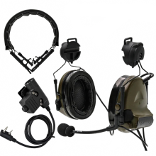 TAC - SKY COMTA II Taktisches Headset mit ARC Rail Adapter - Geräuschunterdrückende Airsoft - Ohrenmaske für Schießen & Gehörschutz
