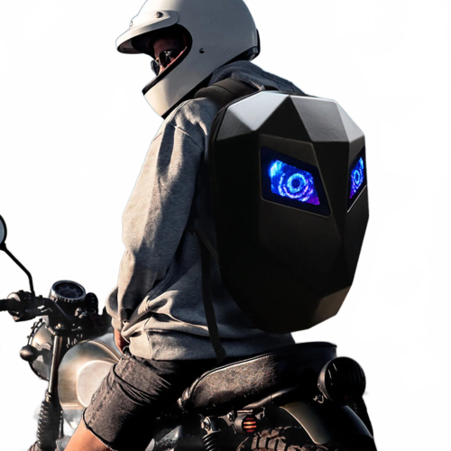 3D Hard Shell LED Motorradrucksack mit programmierbarem Vollfarbdisplay & wasserdichtem Design