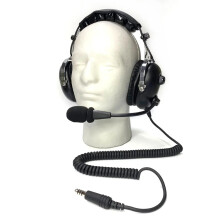 Premium - Geräuschunterdrückendes Aviation - Headset mit U - 174U - Stecker für Helikopterpiloten