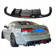 Real Carbon Fiber Rear Bumper Diffuser Lip Spoiler for Audi A5 S Line & S5 Coupe (2008-2012) - Not Compatible with A5 Standard