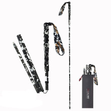 Lightweight Carbon Fiber Foldable Hiking Poles - 2pcs Telescopic, Portable, 4-Section Design (43-51 Inches)
