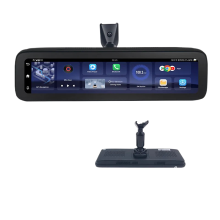 4K HD 12-Inch Rearview Mirror with 4-Camera DVR, Android 8.1 GPS Navigation & 1080P Dash Cam